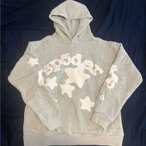 Sp5der Grey Beluga Hoodie